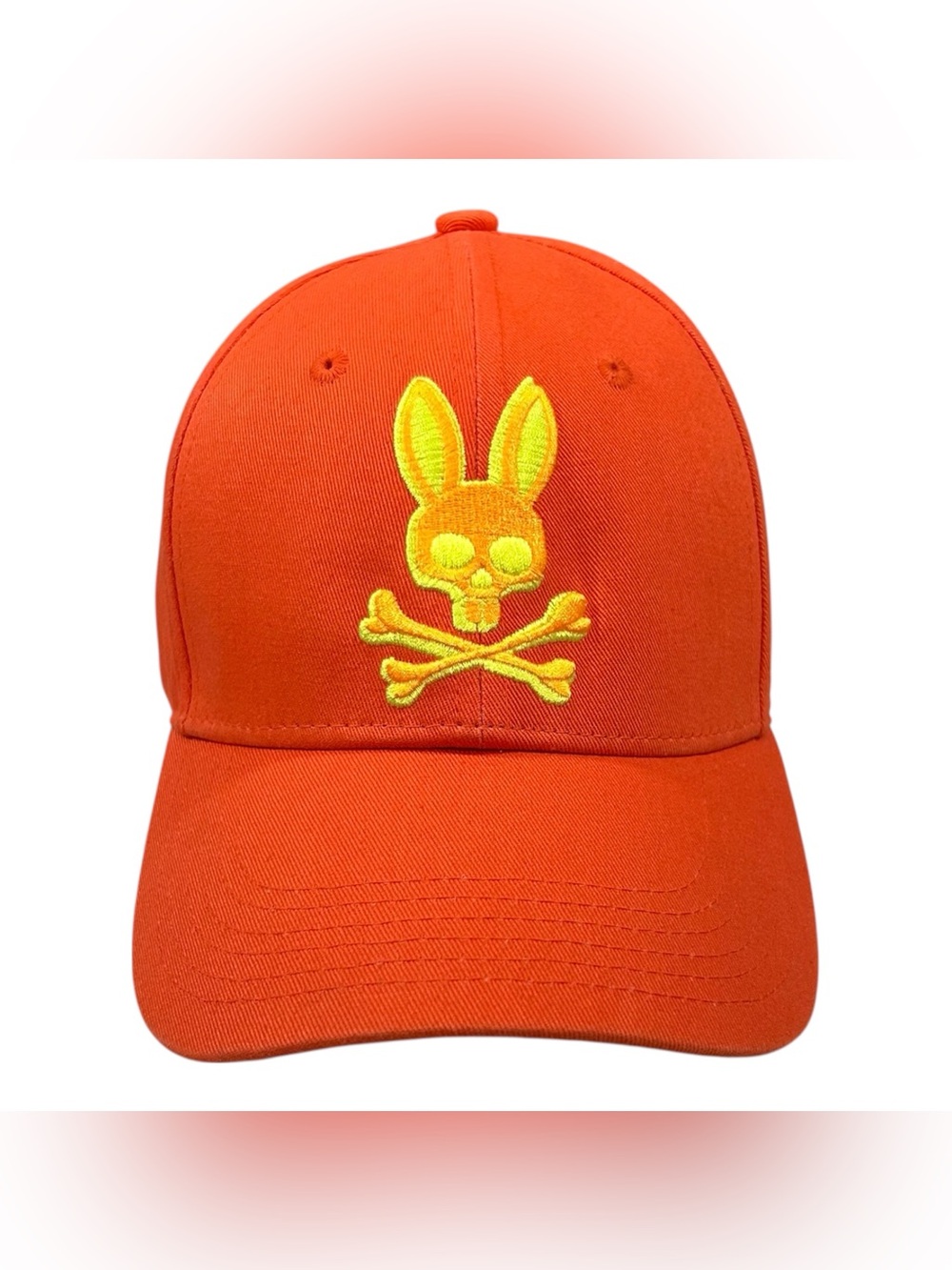 NWOT Psycho Bunny Mens OS Bennett Baseball Cap Hat S686 Persimmon Strapback